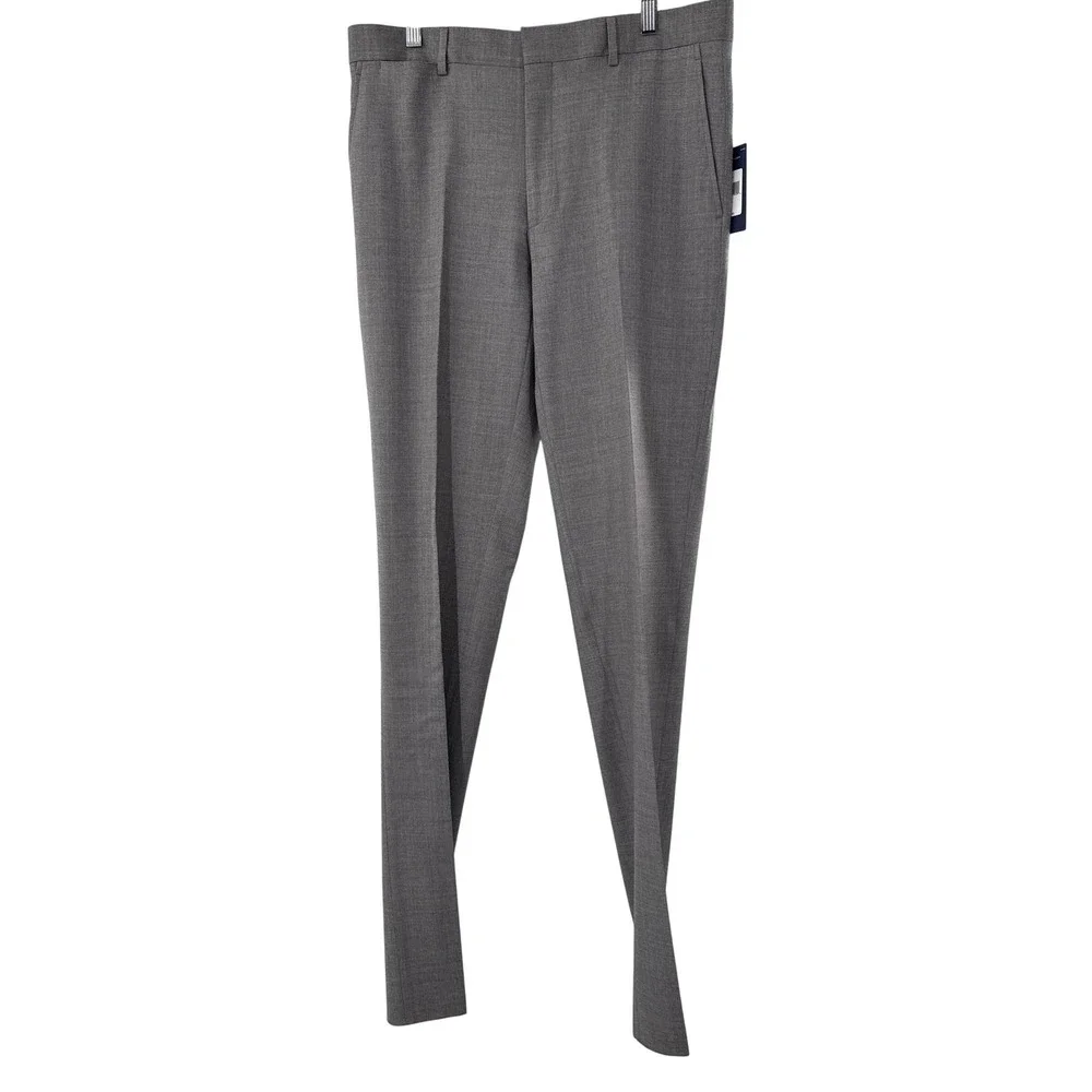 Polo Ralph Lauren Dress Pants Mens 34 Grey Heather Grey Wool Trousers unhemmed